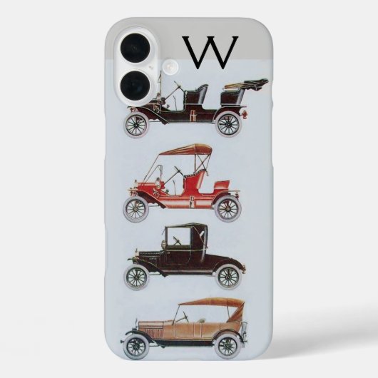ヴィンテージ車モノグラム Case-Mate iPhoneケース (裏面)