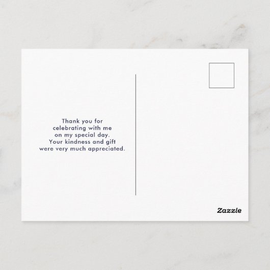 ヴィンテージ車内の少女が子羊に運転ありがとう ポストカード (裏面)