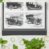 ヴィンテージ車手タオル キッチンタオル (折り畳み)