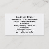 ヴィンテージ車整備士の名刺 名刺 (裏面)