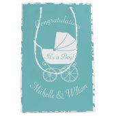 ヴィンテージ車用ベビーシャワー ミディアムペーパーバッグ (正面)