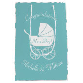 ヴィンテージ車用ベビーシャワー ミディアムペーパーバッグ (裏面)