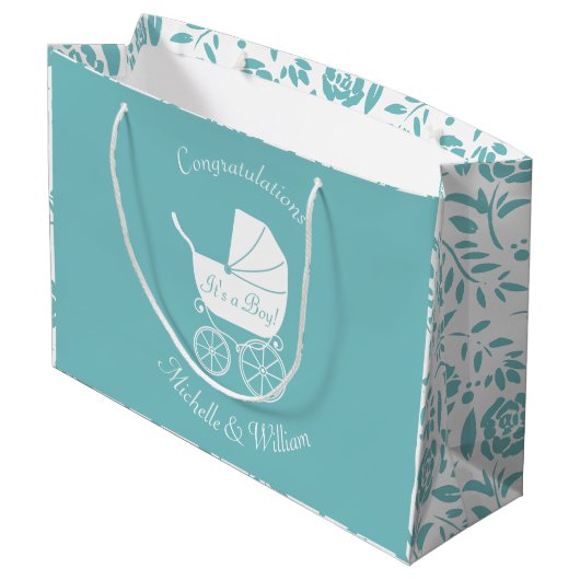 ヴィンテージ車用ベビーシャワー ラージペーパーバッグ (裏面アングル)