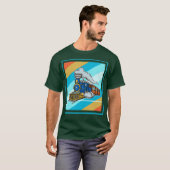 ヴィンテージ車線鉄道模型鉄道技術者 Tシャツ (正面フル)