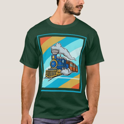 ヴィンテージ車線鉄道模型鉄道技術者 Tシャツ (正面)