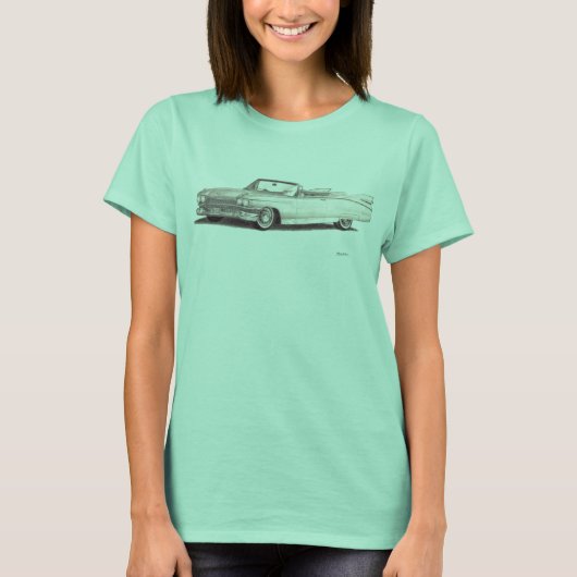 ヴィンテージ車：キャデラック・エルドラド Tシャツ (正面)