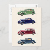 ヴィンテージ車 ポストカード (正面/裏面)