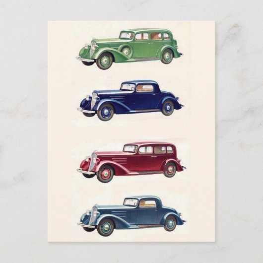 ヴィンテージ車 ポストカード (正面)