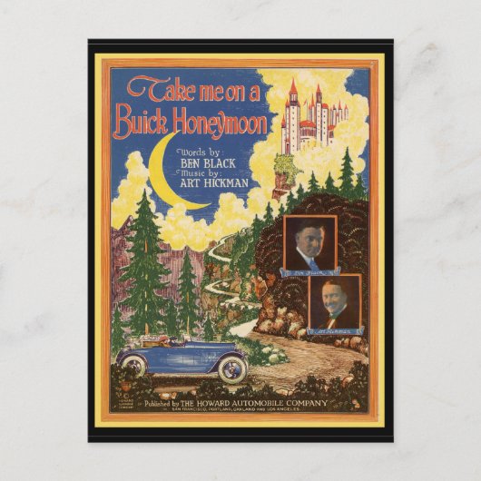 ヴィンテージ車 ポストカード (正面)