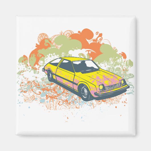 ヴィンテージ車 マグネット (正面)