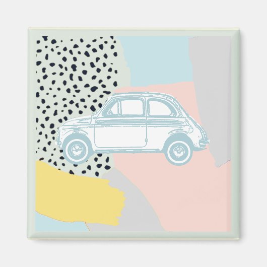 ヴィンテージ車 マグネット (正面)