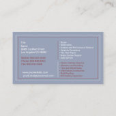 ヴィンテージ車 名刺 (裏面)