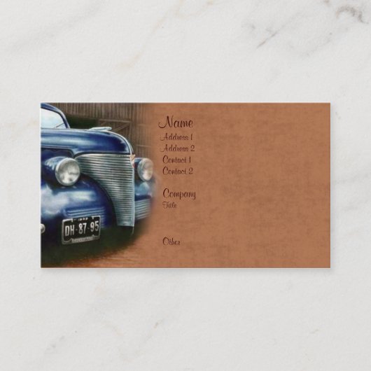 ヴィンテージ車 名刺 (正面)