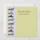 ヴィンテージ車、自動復元2、赤い黄色の灰色 招待状 (裏面)