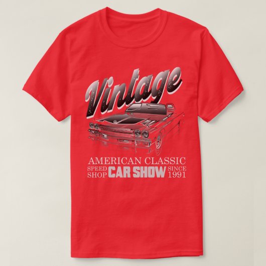 ヴィンテージ車 Tシャツ (デザイン正面)