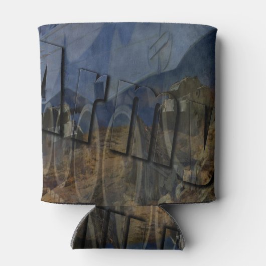 ヴィンテージ軍の戦車、ロゴ、スタッビークーラーボックスホルダー 缶クーラー (裏面)