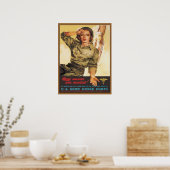 ヴィンテージ軍ナース隊第2次世界大戦 ポスター (キッチン)