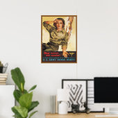 ヴィンテージ軍ナース隊第2次世界大戦 ポスター (ホームオフィス)