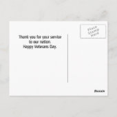 ヴィンテージ軍フォト感謝の気持ちを込めた退役軍人ポストカード ポストカード (裏面)