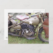 ヴィンテージ軍用バイク ポストカード (正面/裏面)