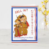 ヴィンテージ軍隊おめでとう軍隊カード カード (黄色い花)