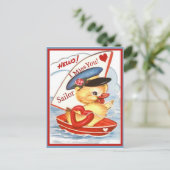 ヴィンテージ軍隊こんにちは！君恋しく思船水夫はがき ポストカード (スタンド正面)