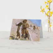 ヴィンテージ軍隊カウボーイズ、ザスカウトバイレミントン カード (黄色い花)