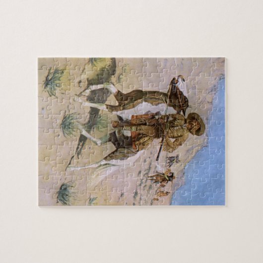 ヴィンテージ軍隊カウボーイズ、ザスカウトバイレミントン ジグソーパズル (横)