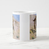 ヴィンテージ軍隊カウボーイズ、ザスカウトバイレミントン ジャンボコーヒーマグカップ (正面)