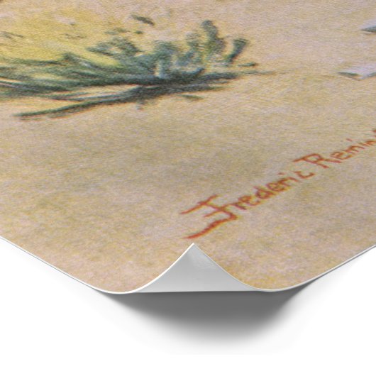 ヴィンテージ軍隊カウボーイズ、ザスカウトバイレミントン ポスター (角)