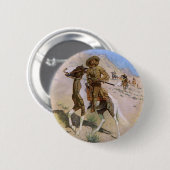 ヴィンテージ軍隊カウボーイズ、ザスカウトバイレミントン 缶バッジ (正面&裏面)