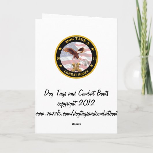 ヴィンテージ軍隊グッドバイアンドグッドラックカード カード (裏面)