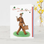 ヴィンテージ軍隊グッドバイアンドグッドラックカード カード (黄色い花)