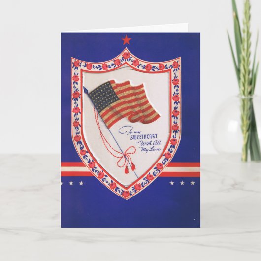 ヴィンテージ軍隊バレンタイン シーズンカード (正面)