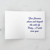 ヴィンテージ軍隊バレンタイン シーズンカード (内部)