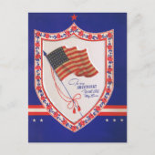 ヴィンテージ軍隊バレンタイン シーズンポストカード (正面)