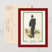 ヴィンテージ軍隊ユニフォーム， 1903, COnstable RIC ポストカード (正面/裏面)