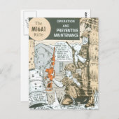 ヴィンテージ軍隊ライフル整備 ポストカード (正面/裏面)