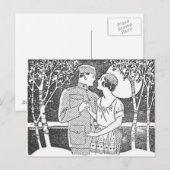 ヴィンテージ軍隊ラブポストカード ポストカード (正面/裏面)