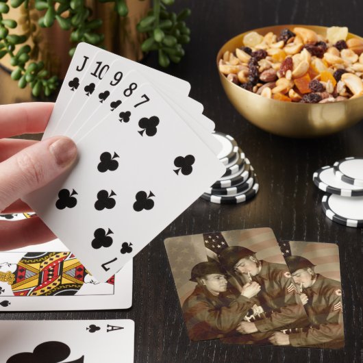 ヴィンテージ軍隊写真 – 自転車トランプのポーカーデッキ トランプ (インサイチュ)