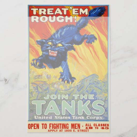 ヴィンテージ軍隊戦争の野良猫を使った募集 (正面)