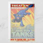 ヴィンテージ軍隊戦争の野良猫を使った募集 (正面/裏面)