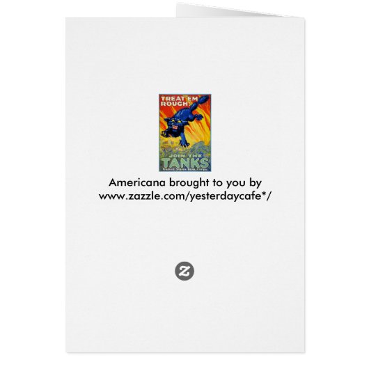 ヴィンテージ軍隊戦争の野良猫を使った募集 (裏面)