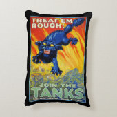 ヴィンテージ軍隊戦争の野良猫を使った募集 アクセントクッション (裏面(縦))