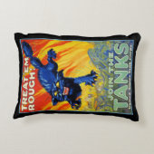 ヴィンテージ軍隊戦争の野良猫を使った募集 アクセントクッション (裏面)