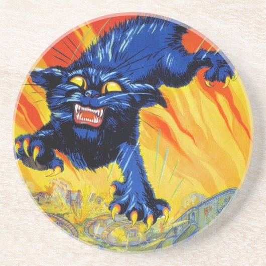 ヴィンテージ軍隊戦争の野良猫を使った募集 コースター (正面)