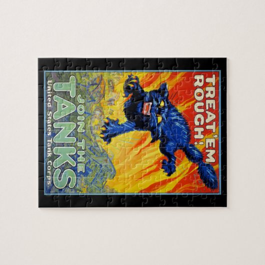 ヴィンテージ軍隊戦争の野良猫を使った募集 ジグソーパズル (横)