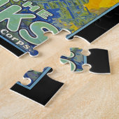 ヴィンテージ軍隊戦争の野良猫を使った募集 ジグソーパズル (側面)