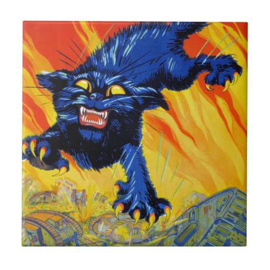 ヴィンテージ軍隊戦争の野良猫を使った募集 タイル (正面)