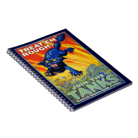 ヴィンテージ軍隊戦争の野良猫を使った募集 ノートブック (右側)